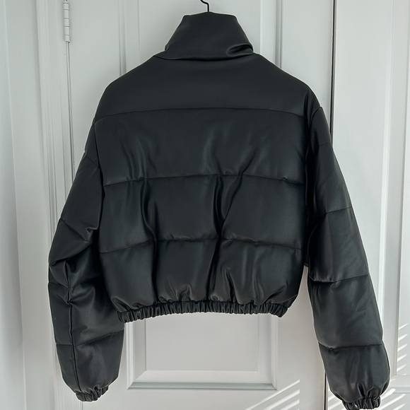 Zara Faux Leather Puffer Jacket - Picture 3 of 3